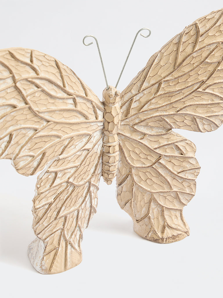 Westside Home Beige Butterfly Decorative Object