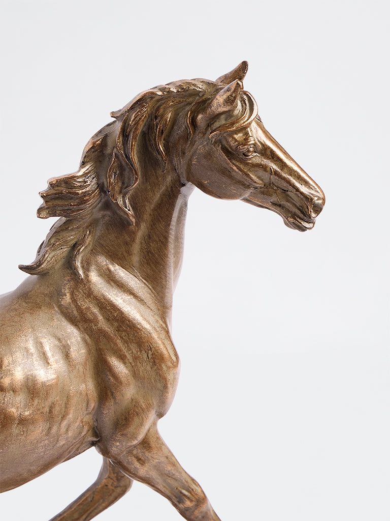 Westside Home Gold Resin Horse Figurine