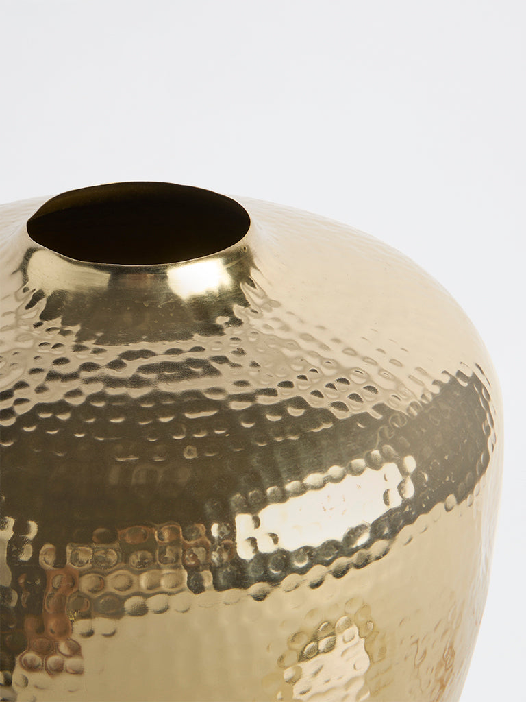 Westside Home Gold Hammered Textured Vase