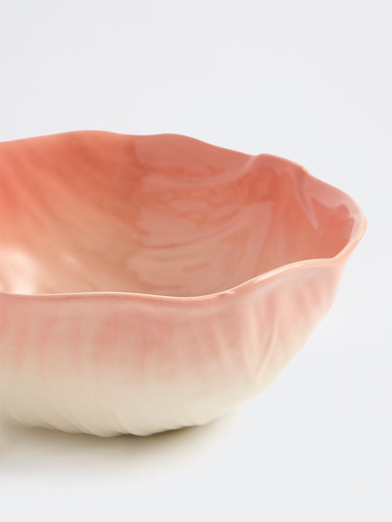 Westside Home Light Pink Cabbage Textured Bowl