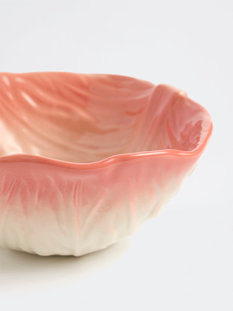 Westside Home Light Pink Cabbage Textured Bowl