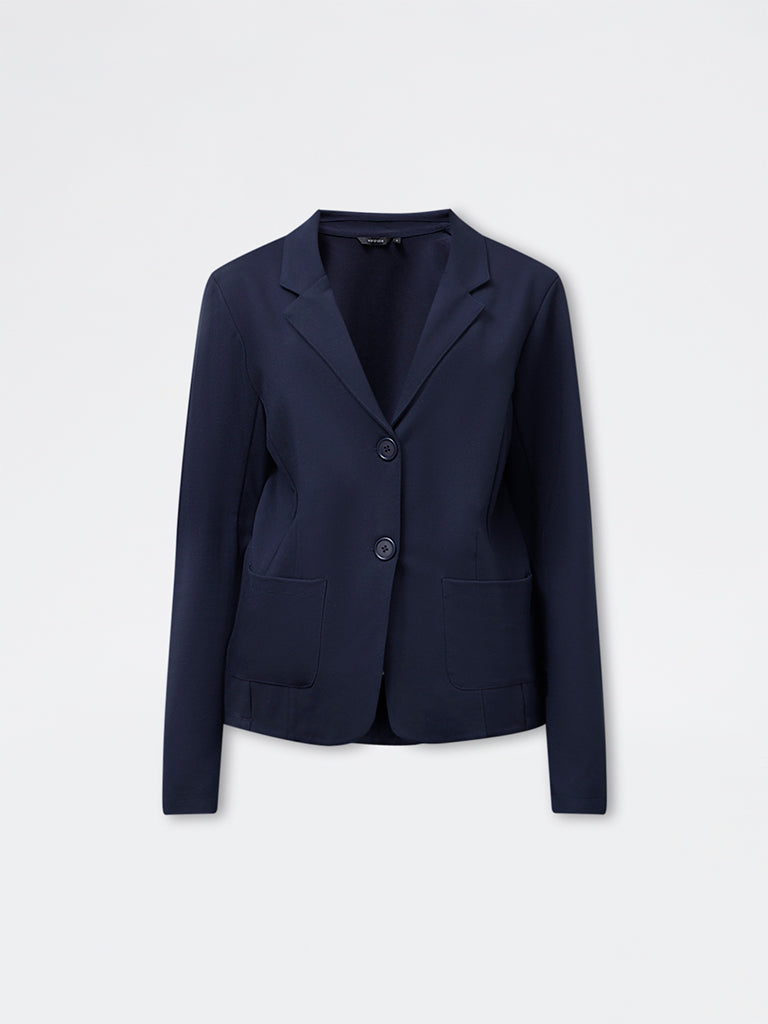 Wardrobe Navy Solid Blazer