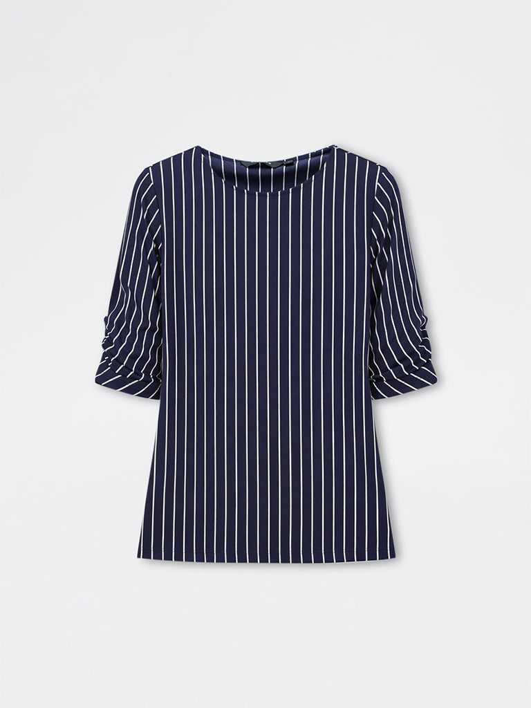 Wardrobe Navy Striped Top