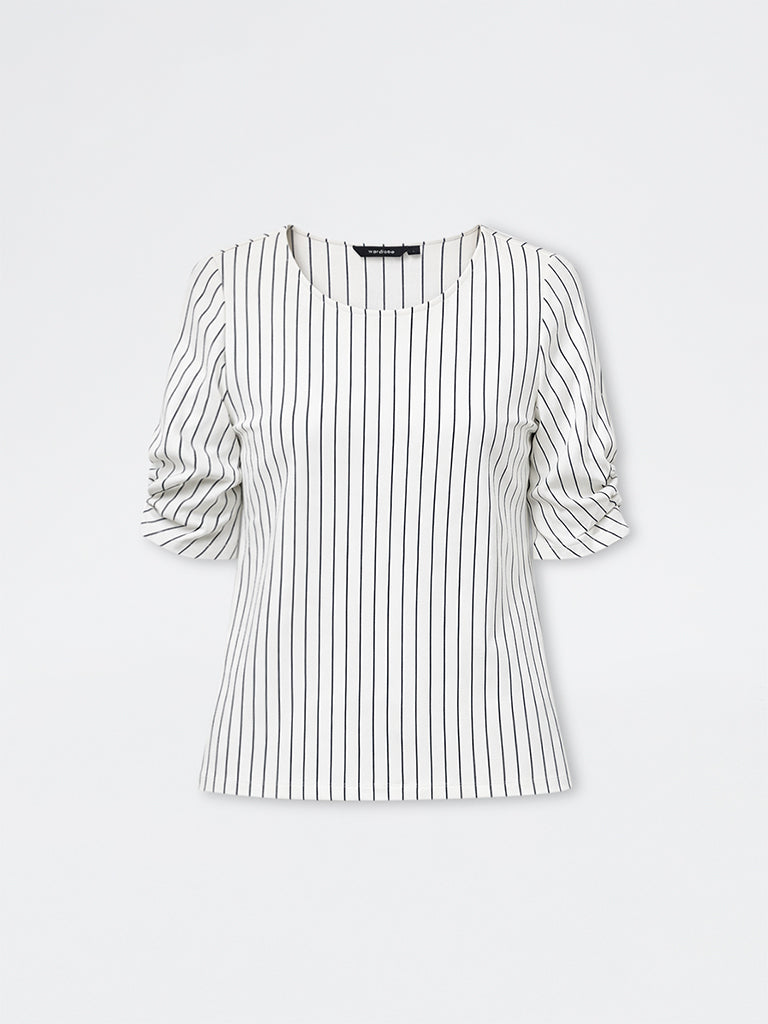 Wardrobe Off-White Striped Top