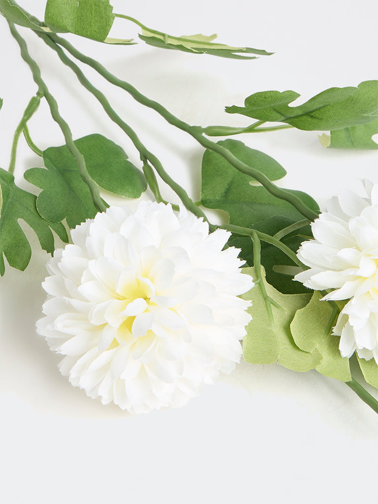 Westside Home White Artificial Marigold Flower