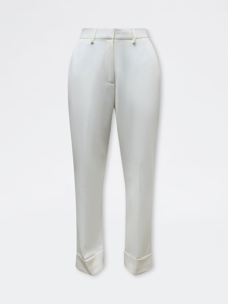 Wardrobe Ivory High-Rise Trousers