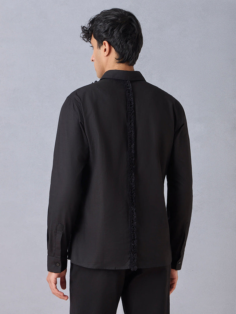 Textured Black Shirt
