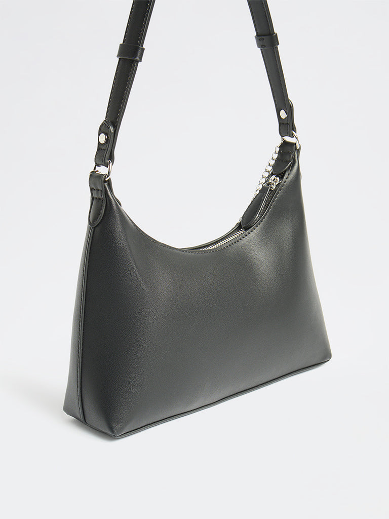 Westside Black Charms-Detail Shoulder Bag