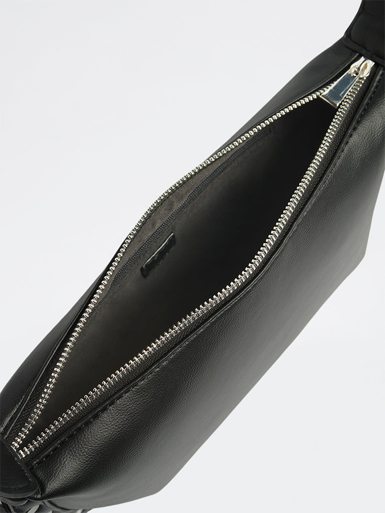 Westside Black Stud-Detail Shoulder Bag