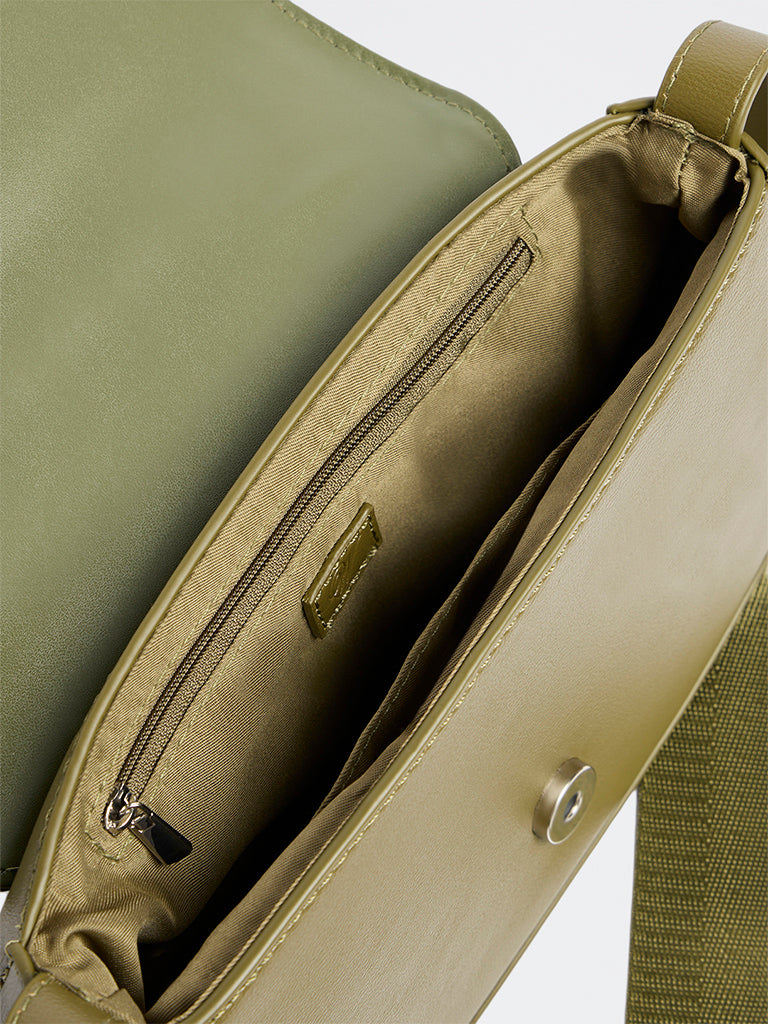 Westside Olive Saddle Sling Bag