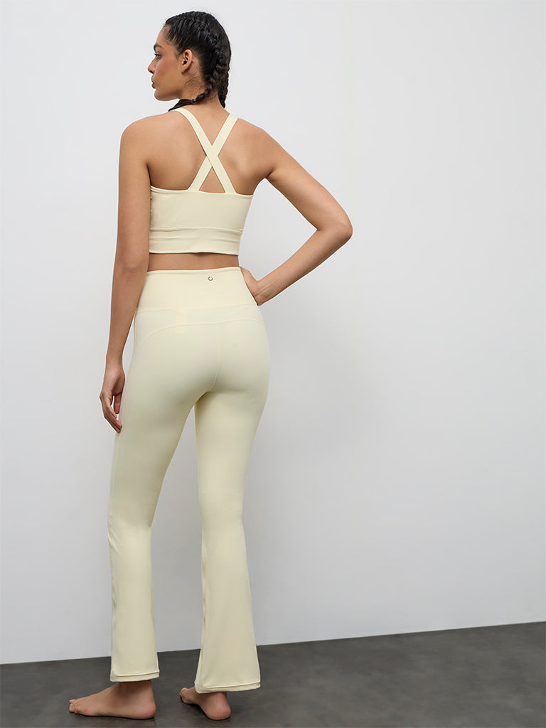 Nuoflexx Light Yellow High Rise Yoga Pants