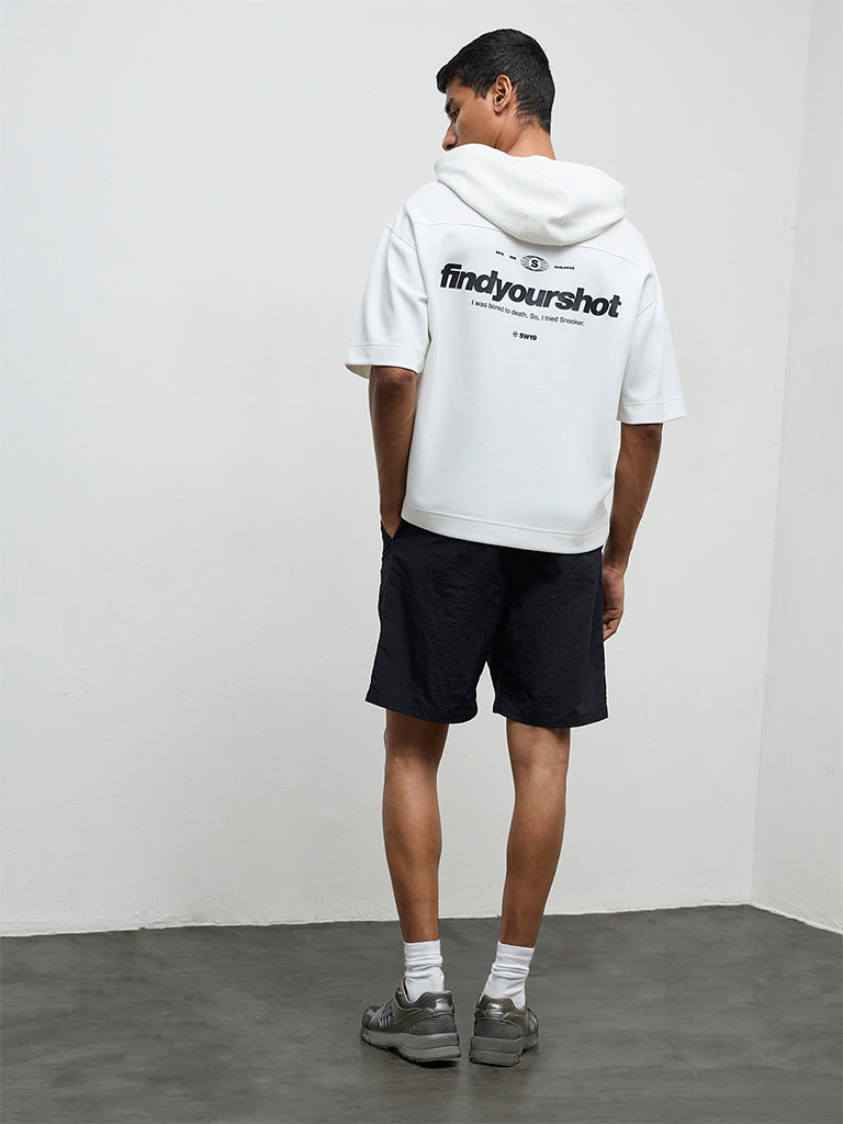 Nuoflexx Black Relaxed-Fit Shorts