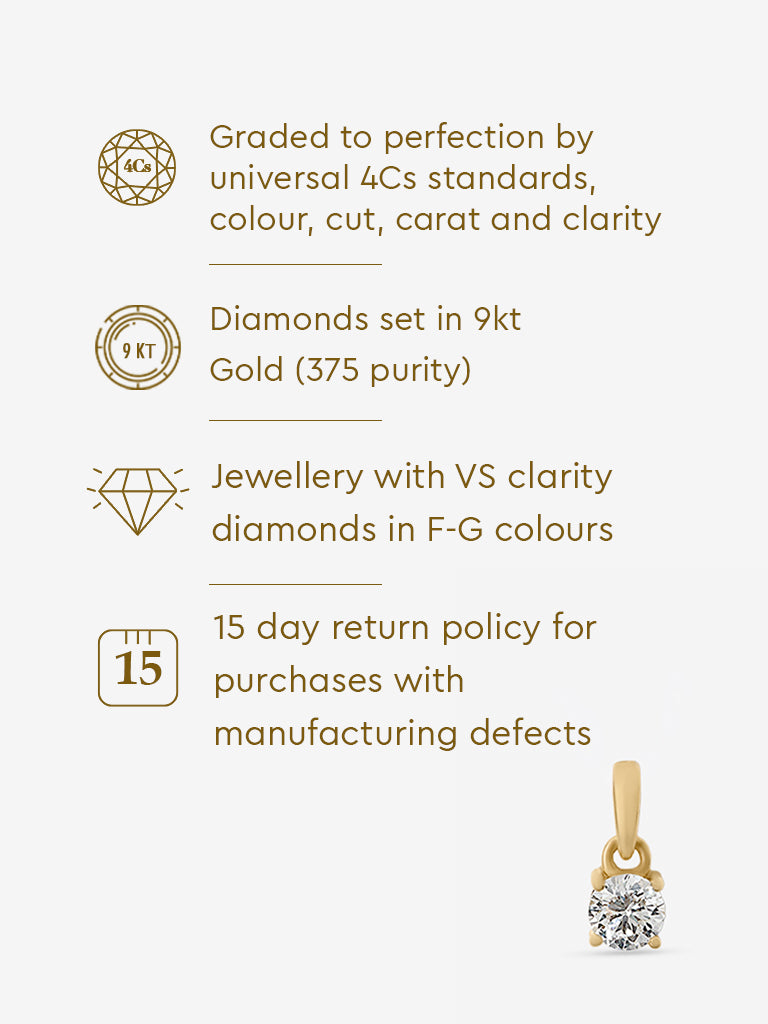 Mini Comet Solitaire Lab Diamond Pendant