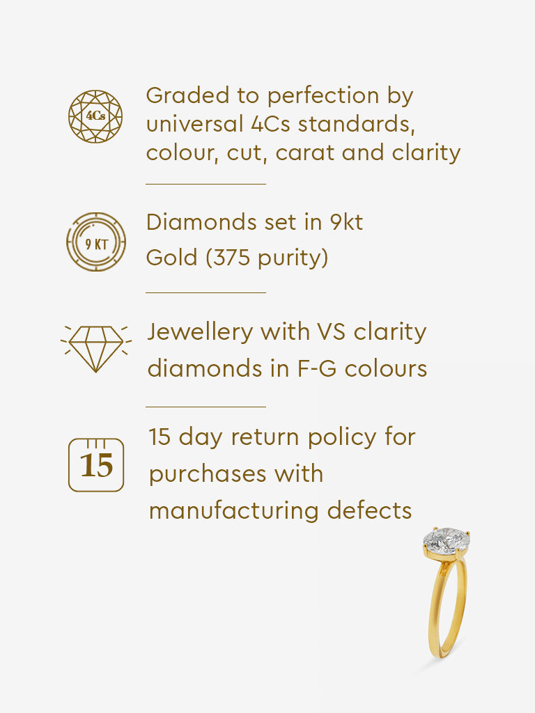 Classic Comet Solitaire Lab Diamond Ring