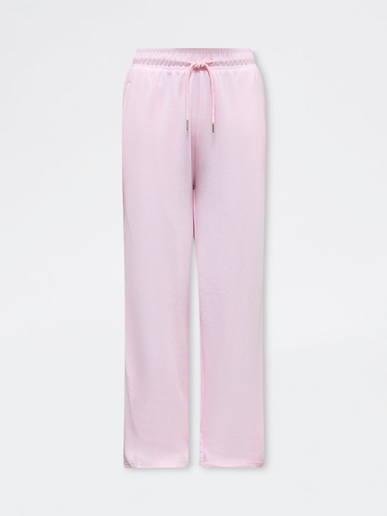 Nuoflexx Pink Solid High-Rise Pants