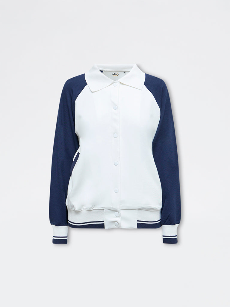 Nuoflexx White Colour-Blocked Jacket