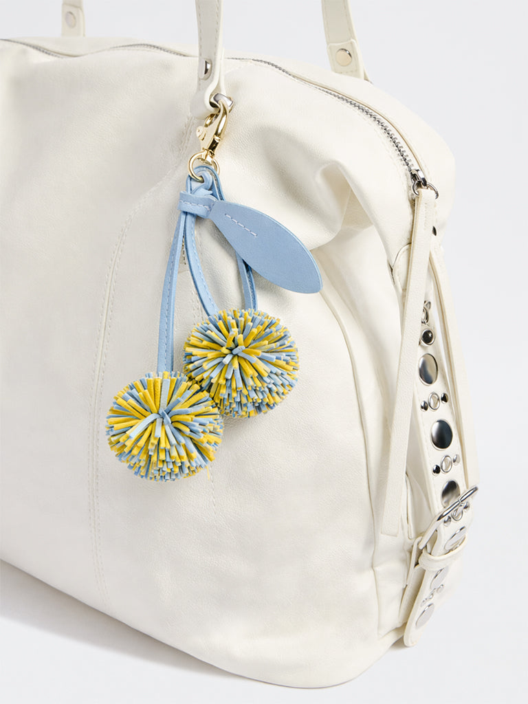 Westside Accessories Multicolour Floral Suede Bag Charm