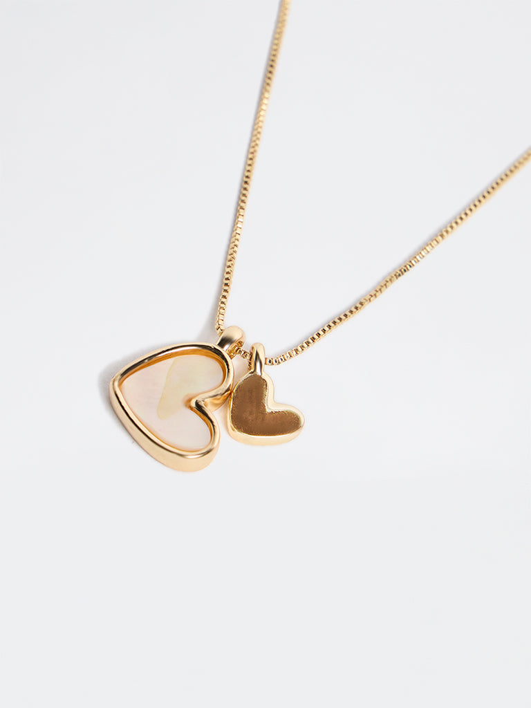 Westside Accessories Gold Heart Charm Necklace