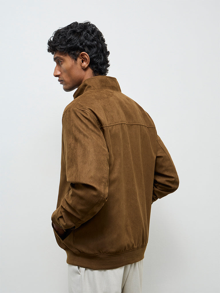Ascot Tan Relaxed-Fit Suede Jacket