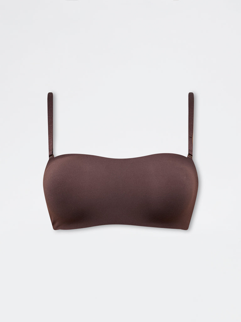 Wunderlove Dark Brown Underwired Bandeau Bra