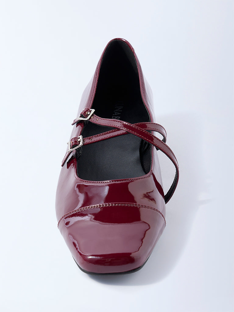 LUNA BLU Burgundy Mary Jane Shoes