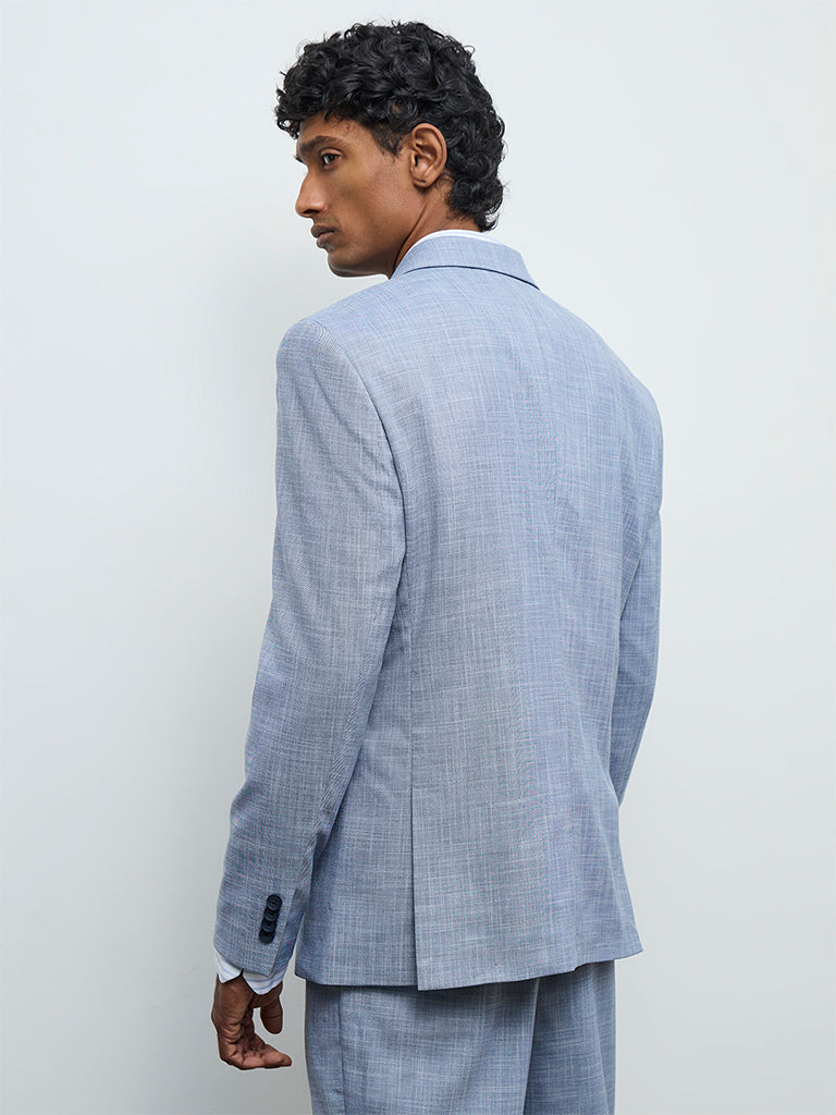 WES Formals Blue Slim-Fit Blazer