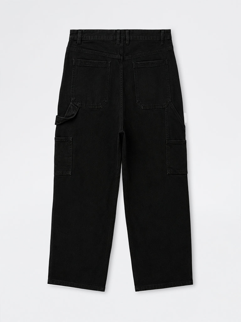 Nuon Black Skater-Fit Mid-Rise Jeans