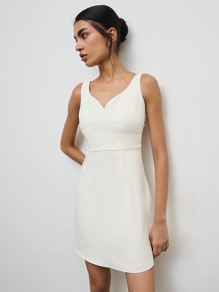 Buy Nuon Cream A-Line Dress from Westside