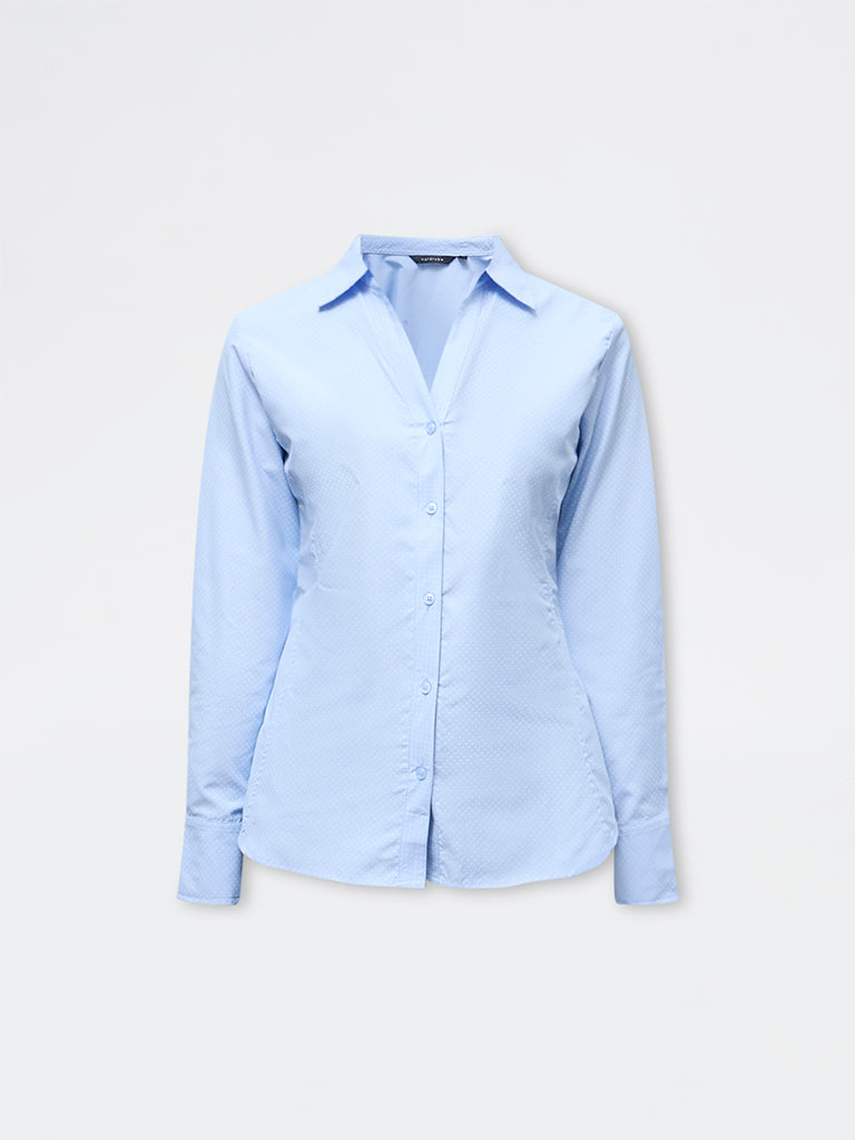 Wardrobe Blue Printed Shirt