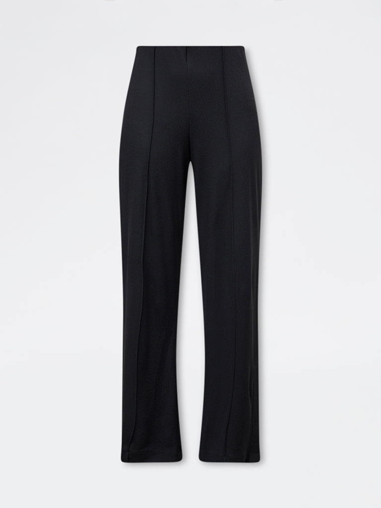 Wardrobe Black Pipeline-Detailed High-Rise Trousers