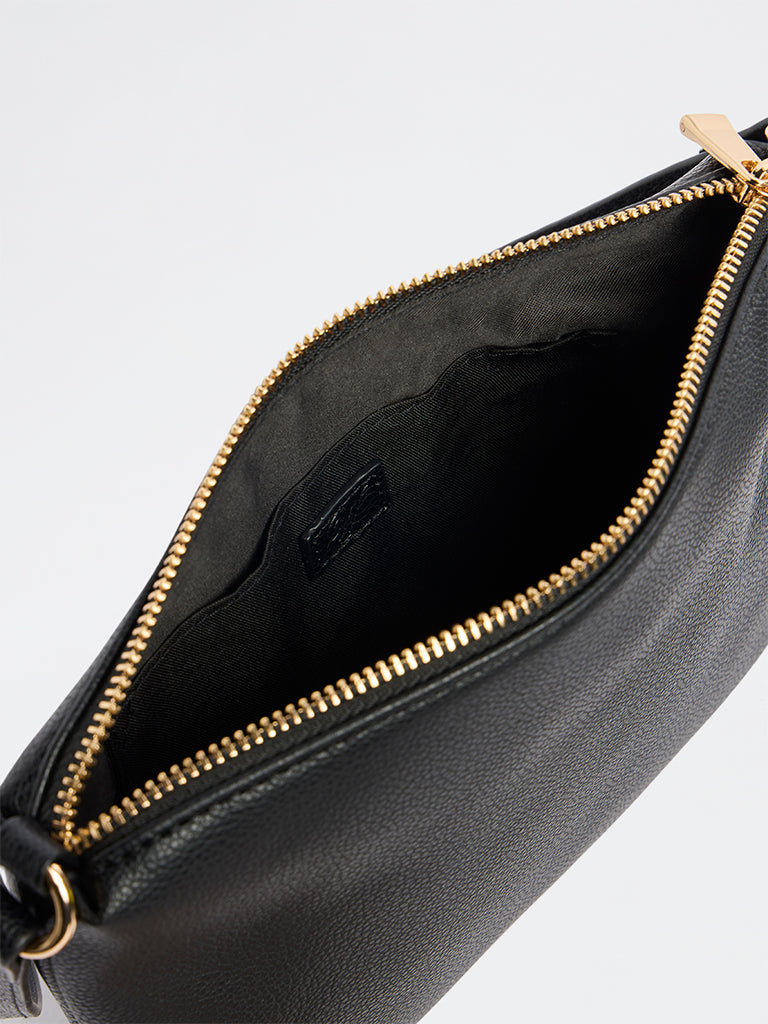Westside Black Pouch with Sling Handle