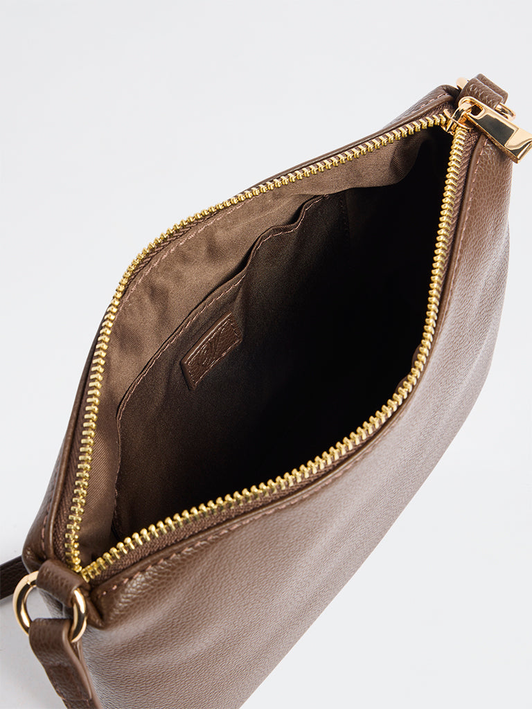 Westside Brown Pouch with Sling Handle
