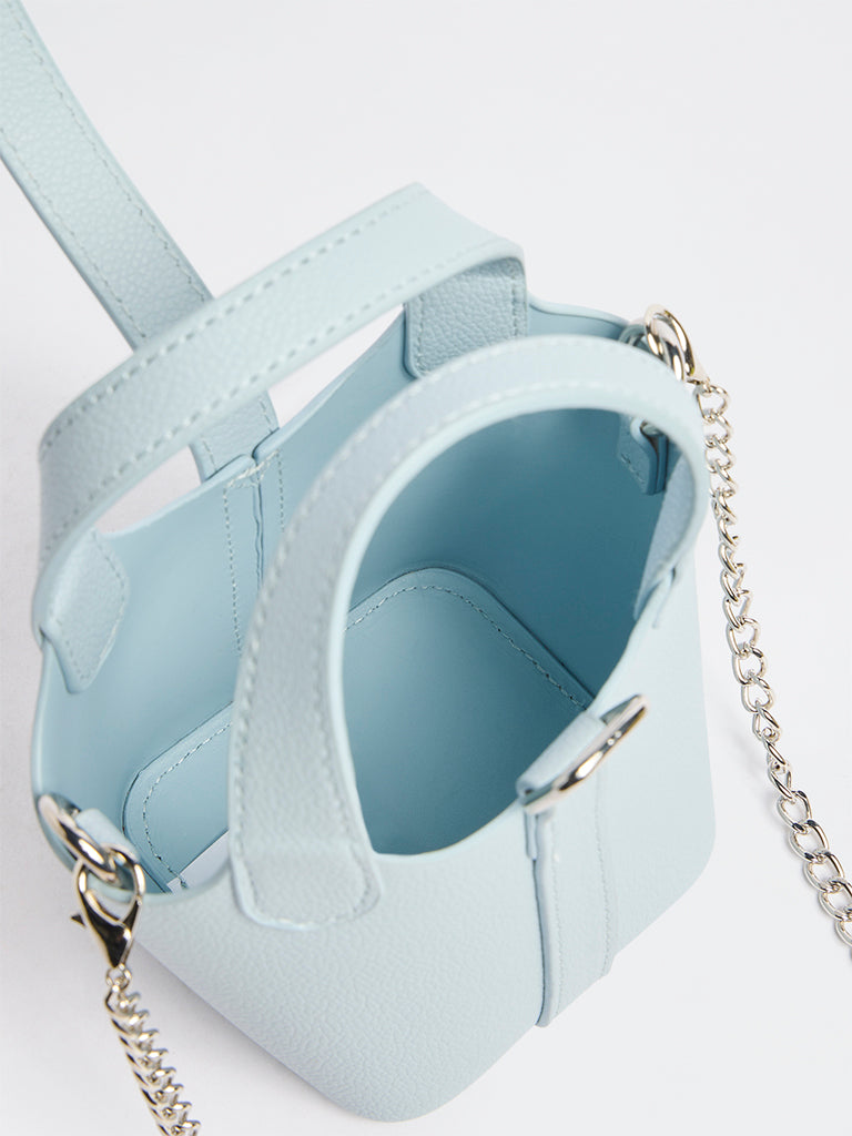 Westside Light Blue Nano Bucket Bag