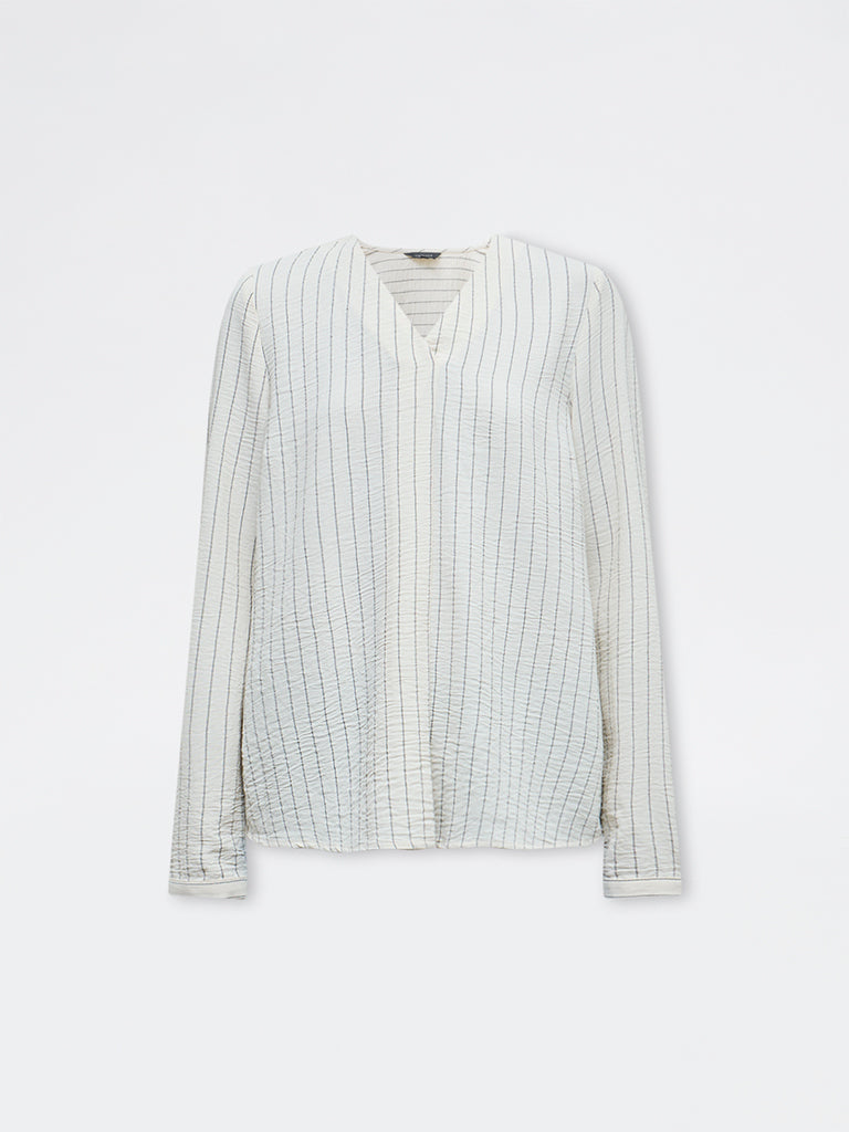Wardrobe Beige Striped Blouse