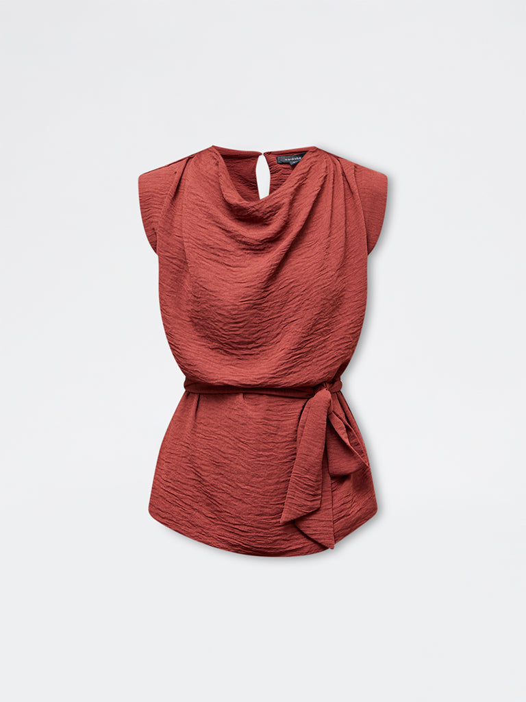Wardrobe Dark Rust Blouse with Belt