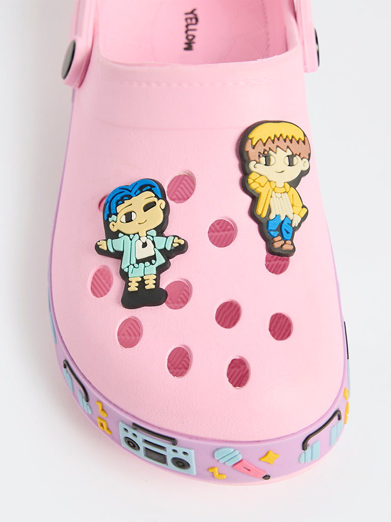 Yellow Pink K-Pop Inspired Clogs