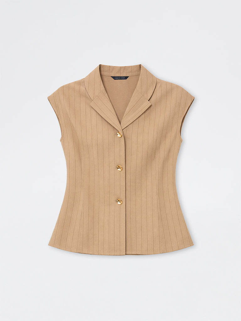Wardrobe Brown Striped Blouse