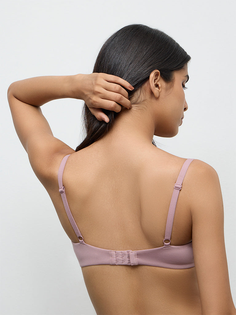 Wunderlove Mauve Solid Padded Bra
