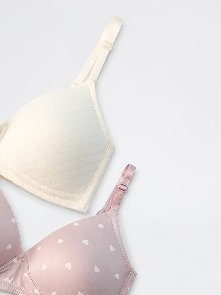 Wunderlove 2-Pack Self-Patterned Padded Bra