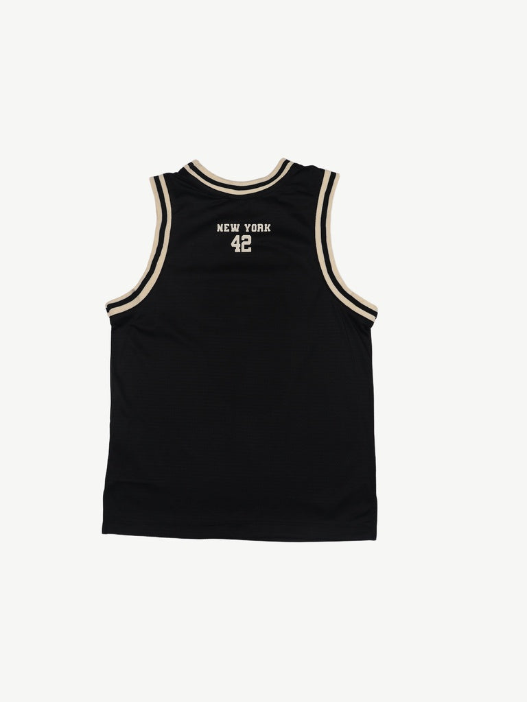 Y&F Kids Boys Black Printed Sleeveless T-Shirt