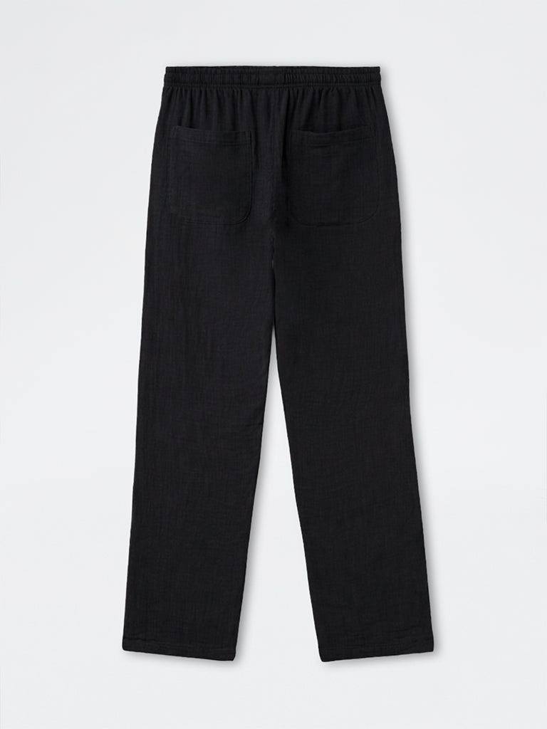 ETA Black Relaxed-Fit Mid-Rise Chinos