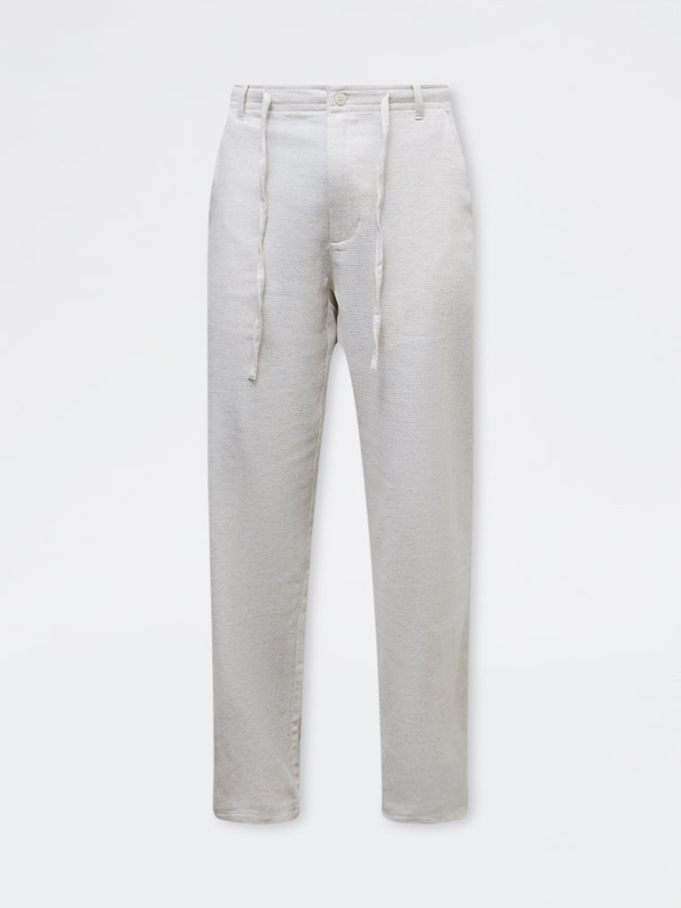 ETA Off-White Relaxed-Fit Mid-Rise Cotton-Blend Chinos