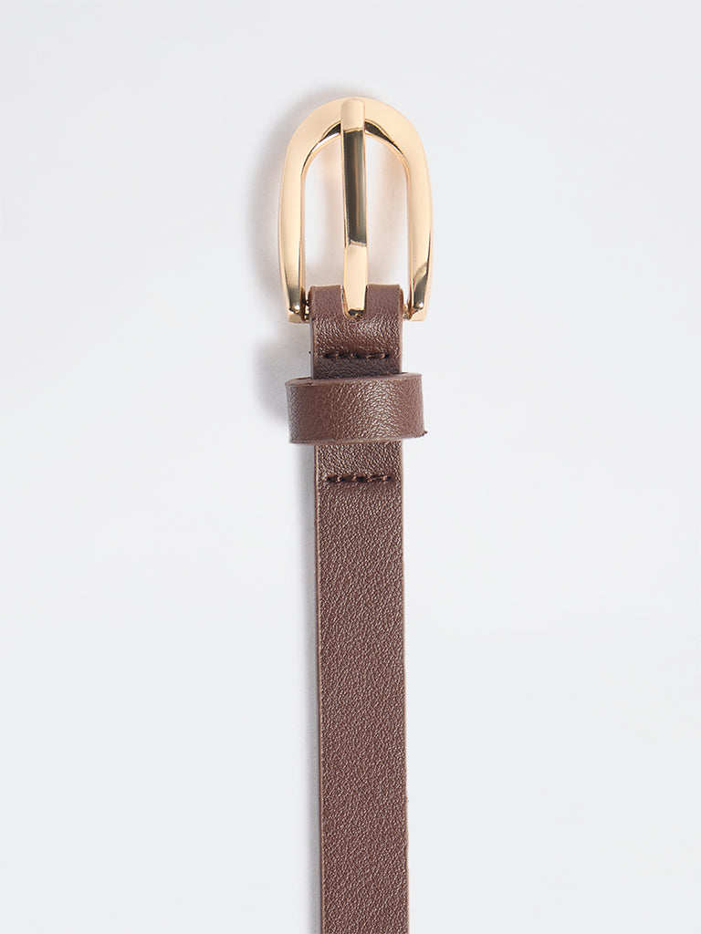 Westside Accessories Tan U-Buckle Belt