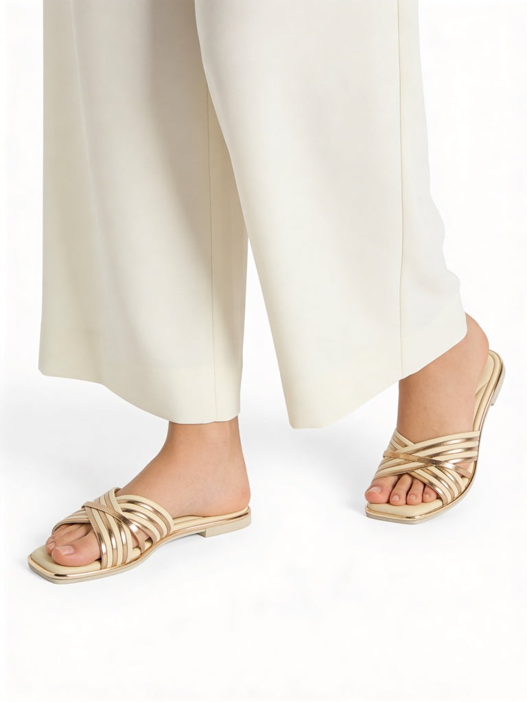 LUNA BLU Ivory Stripe-Design Slides