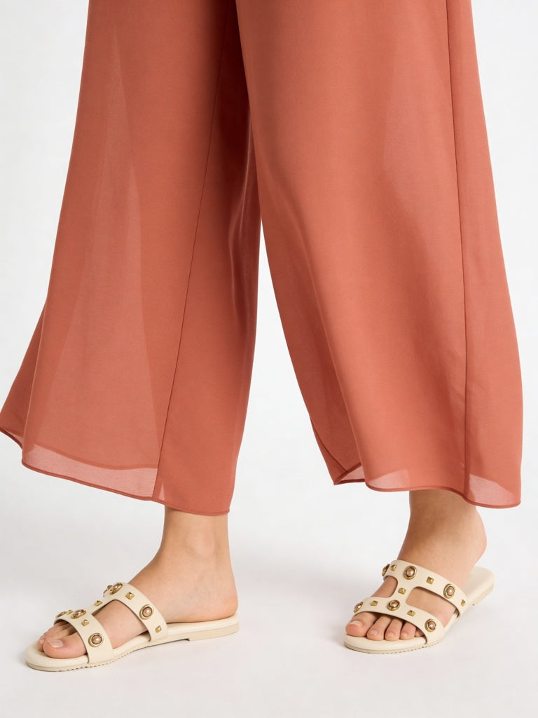 LUNA BLU Ivory Embellished Slides