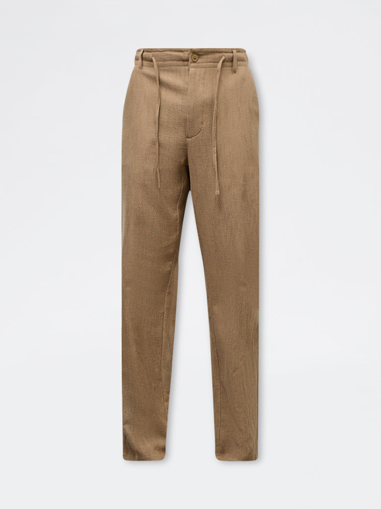 ETA Taupe Relaxed-Fit Mid-Rise Cotton Chinos