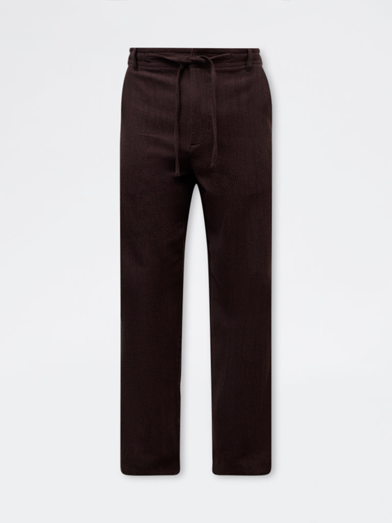 ETA Dark Brown Relaxed-Fit Mid-Rise Cotton Chinos