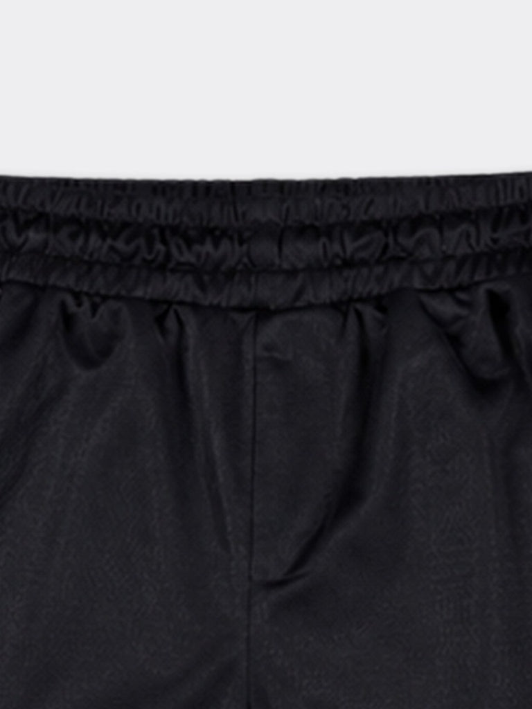 Boys Black Striped Athletic Shorts