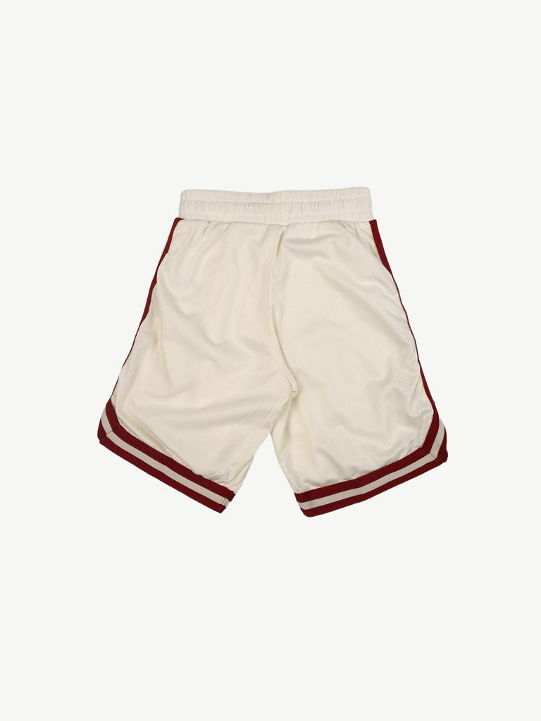 Boys Boys Off-White Side Striped Basketball Shorts