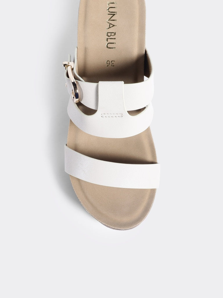LUNA BLU Ivory Wedge Sandals